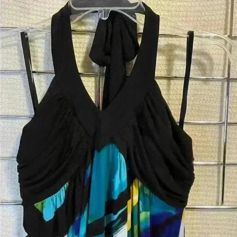 Halter top; open back, maxi Dress - Picture 2 of 4